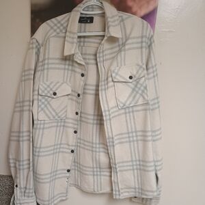Men's Cream Plaid Shirt